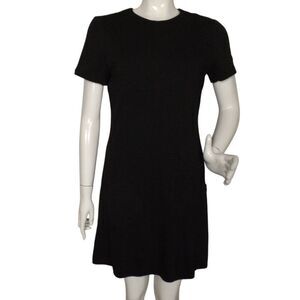 JUST CAVALLI Mini Dress, 8/44, Dark Grey, Pockets, Subtle, Short sleeves